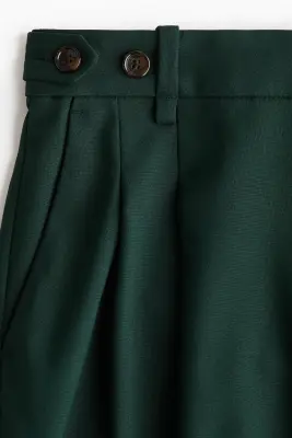Pantalon chic à jambes larges - Vert foncé — photo 3