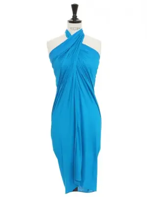 Robe ou jupe sortie de bain bleu océan en coton Prix boutique 250€ Taille unique — photo 1