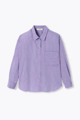 Chemise oversize rayée Femme — photo 1