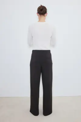 Cooling Relaxed Fit Wide trousers - Marron foncé — photo 4