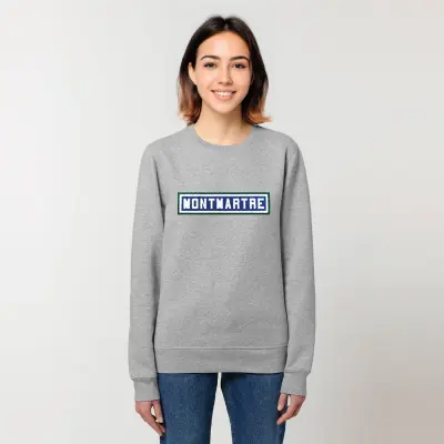 SWEAT-SHIRT COTON BIO BRODÉ - MONTMARTRE - GRIS — photo 3