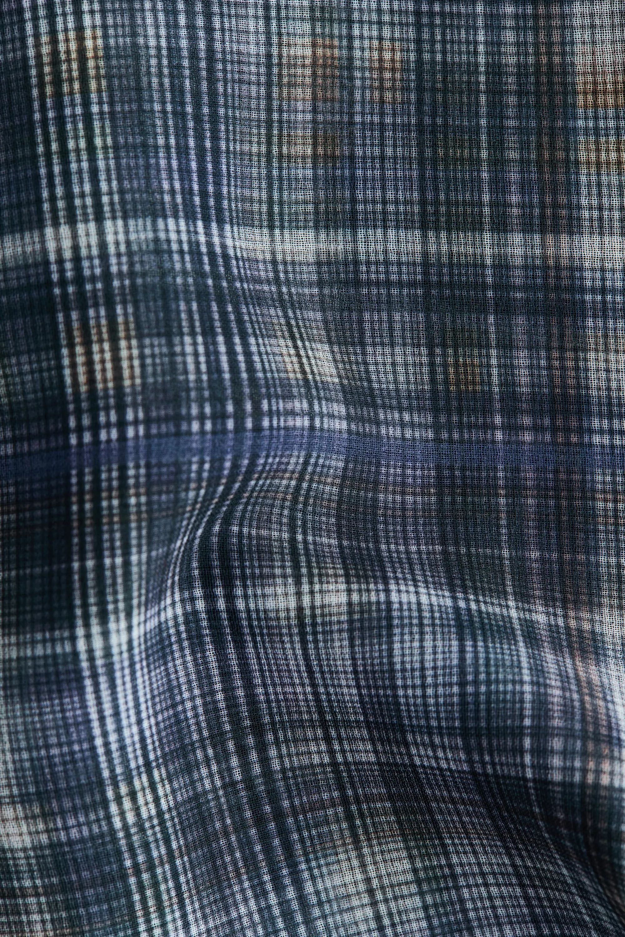 Foulard de hanches en mousseline - Bleu foncé/carreaux