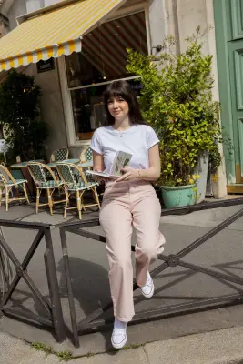 Jean wide Pauline - rose — photo 2