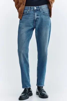 Tapered Jeans - Bleu denim — photo 2