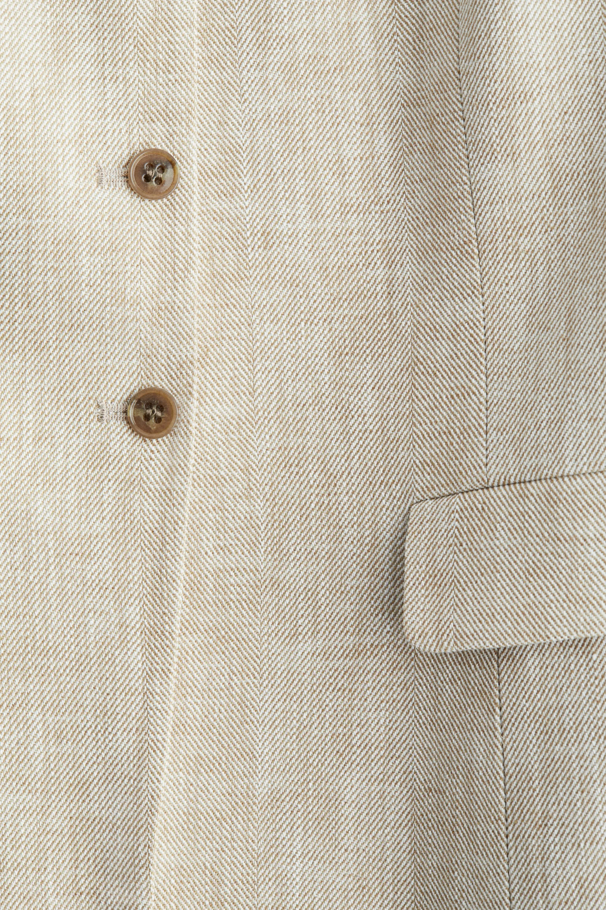 Long gilet sans manches - Beige clair
