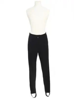 Pantalon fuseau élastique au pied en crêpe noire Eté 2022 Prix boutique 1500€ Taille XS — photo 1