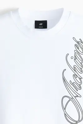 T-shirt imprimé Oversized Fit - Blanc/Sports Archives — photo 4
