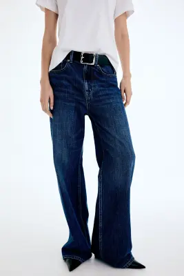 Wide High Jeans - Bleu denim — photo 3