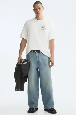 T-shirt imprimé Relaxed Fit - Blanc/Track Unit TRK — photo 2