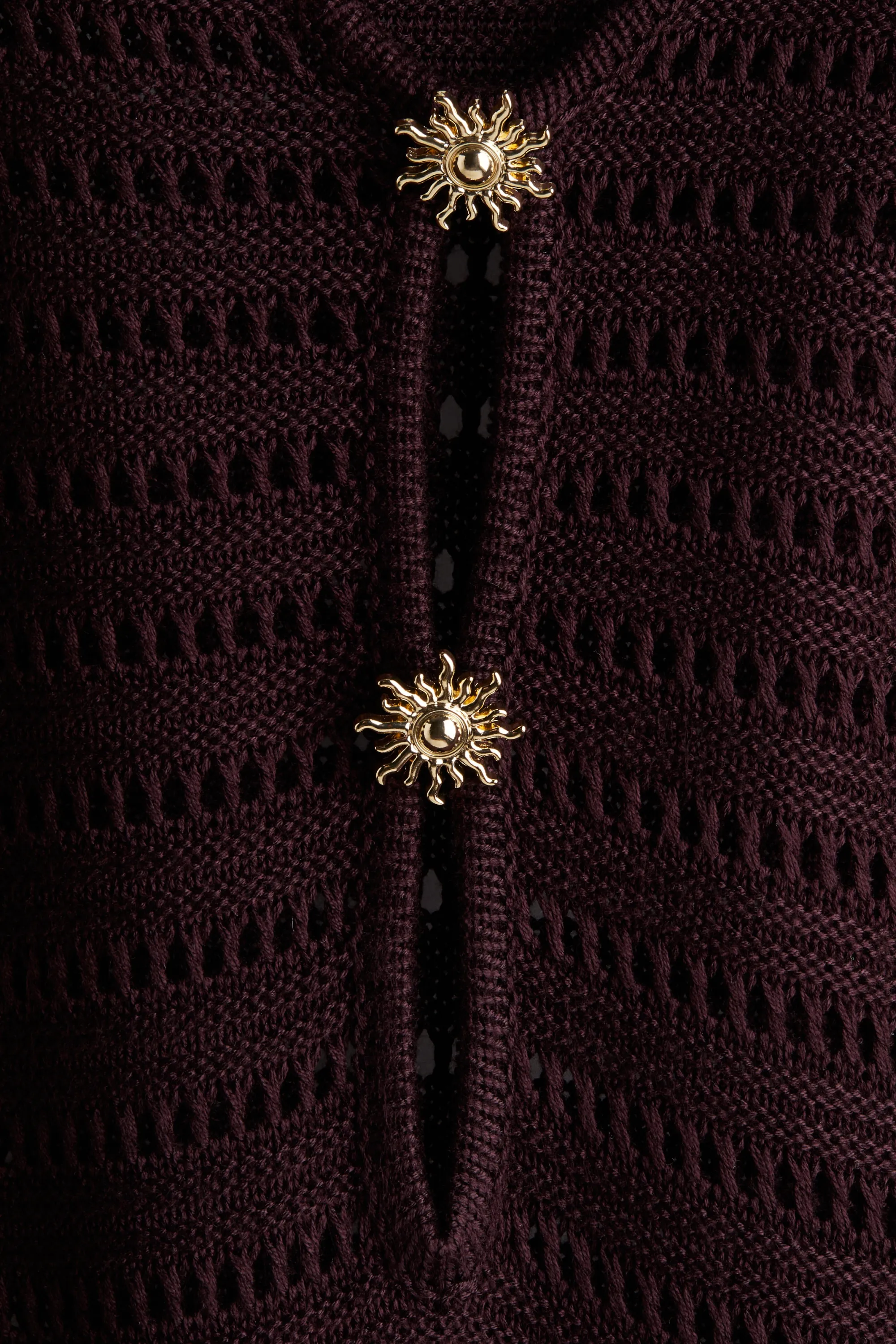 Robe façon crochet - Bordeaux
