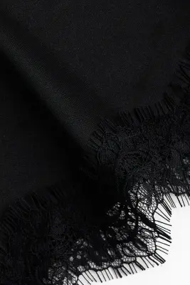 Top tube avec dentelle - Noir — photo 3