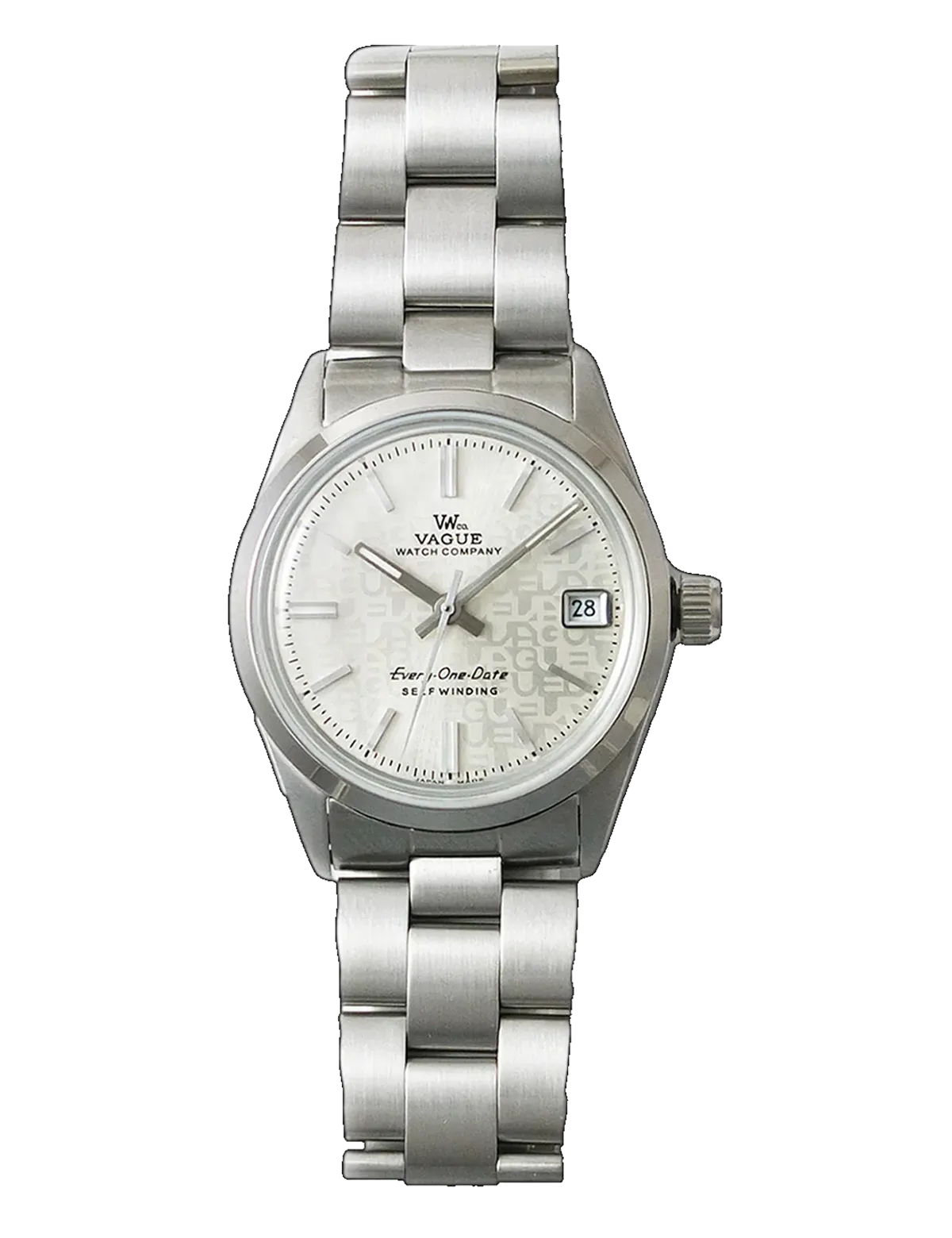 VAGUE WATCH CO. EVERY-ONE DATE SILVER