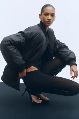 Bomber doudoune oversize - Noir — photo 2