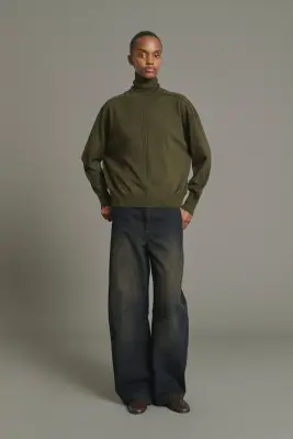 PULL NORD KAKI FONCÉ — photo 1