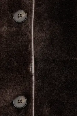 Manteau duveteux - Marron foncé — photo 4