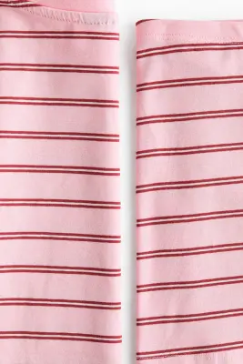 Pyjama en jersey de coton - Rose clair/rayé — photo 3