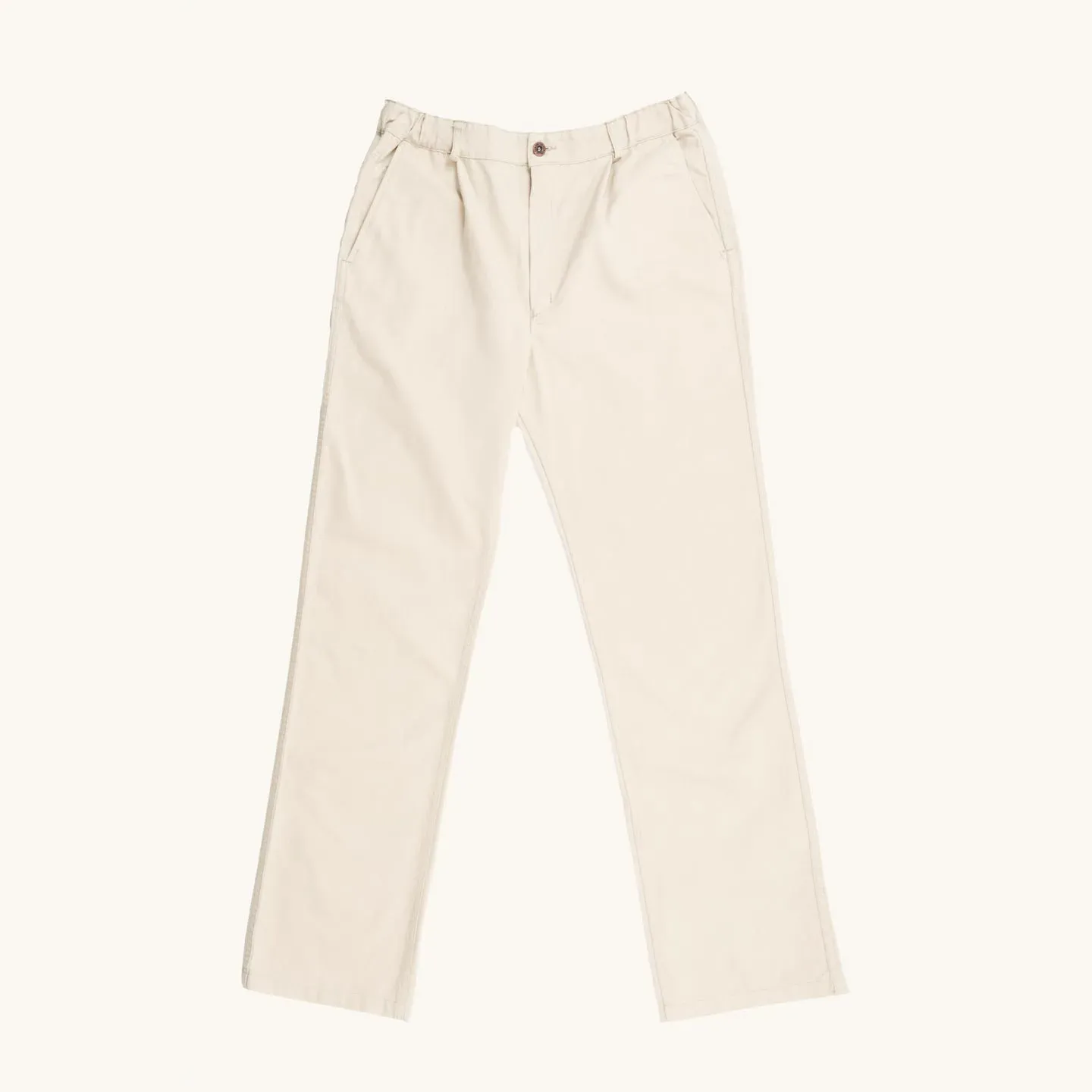 Pornichet, Le vrai pantalon du marin breton en coton bio - Toile Beige