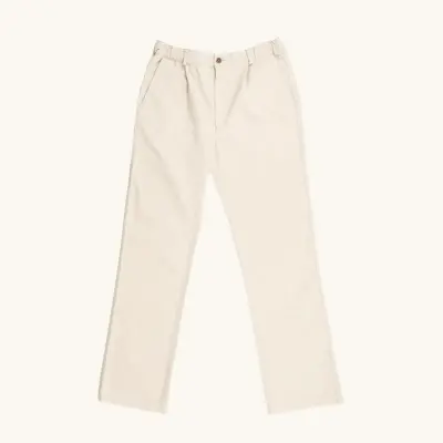 Pornichet, Le vrai pantalon du marin breton en coton bio - Toile Beige — photo 1