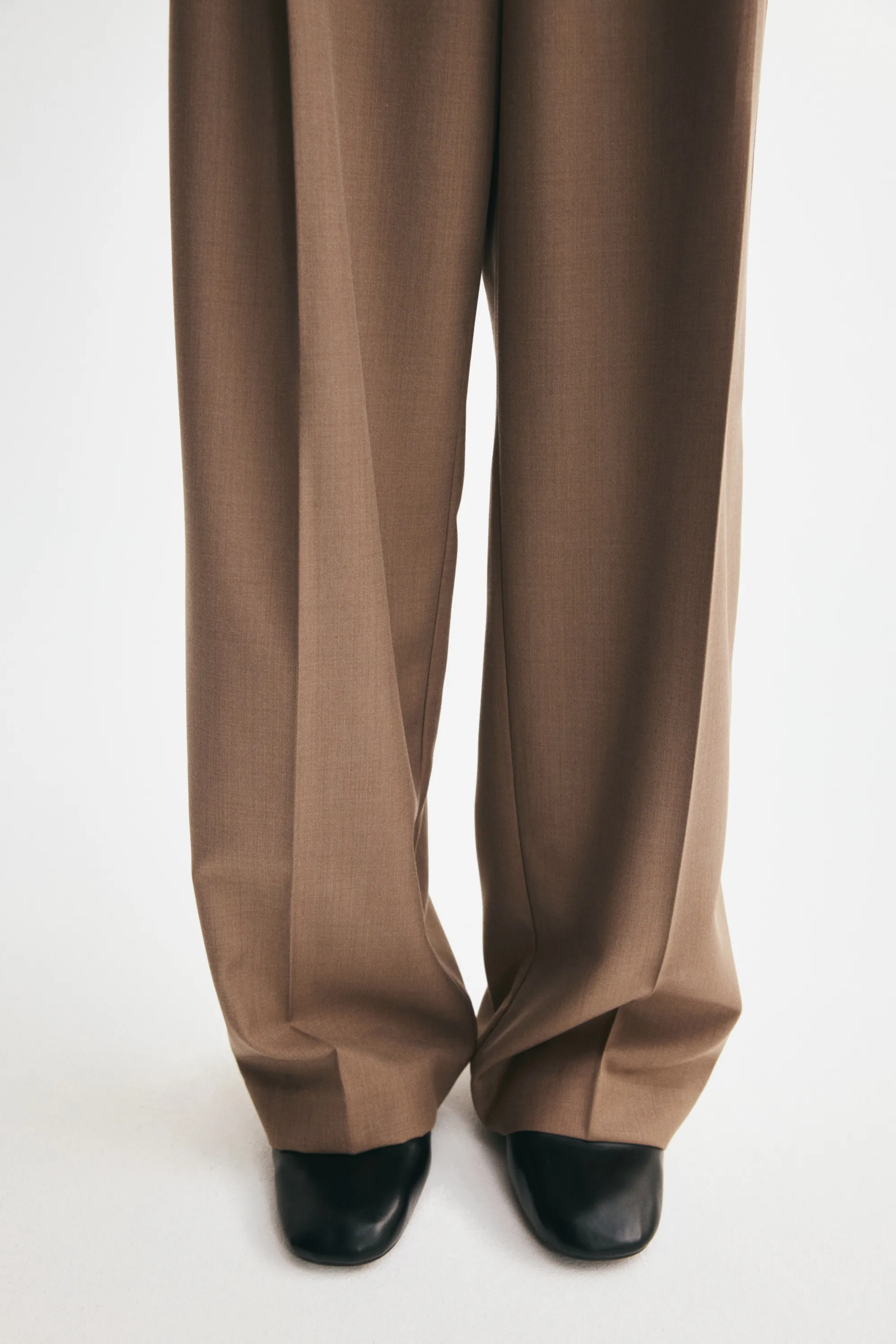 Pantalon chic à jambes droites - Beige foncé