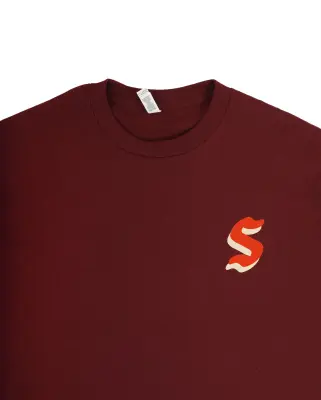 Logo S Rouge Tee Bordeau — photo 2
