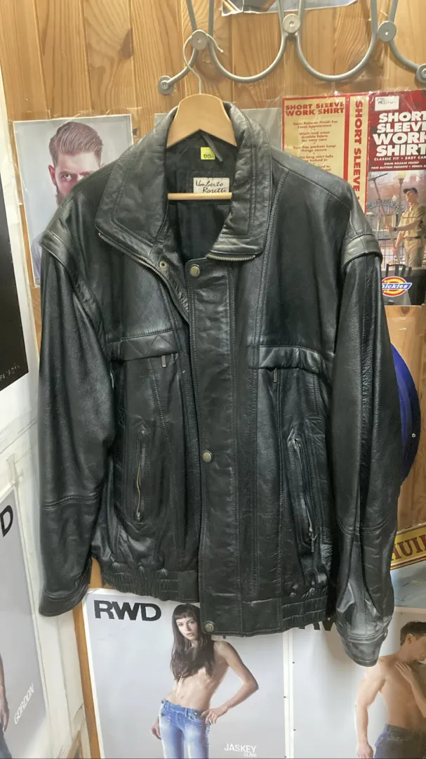 Veste en cuir Umberto Rosetti