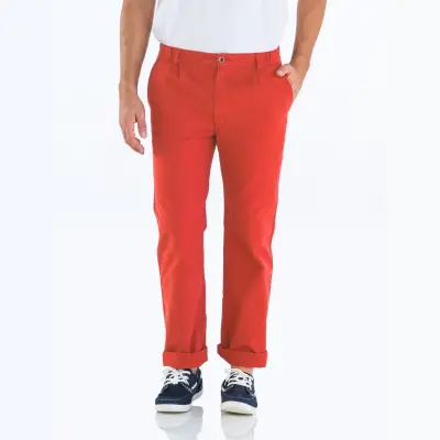Pornichet, Le vrai pantalon du marin breton en coton bio - Toile Rouge — photo 1