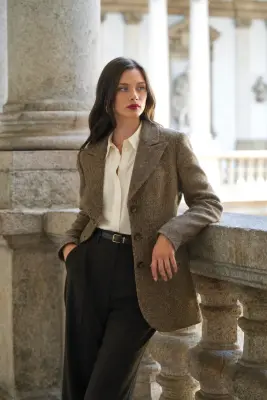 Victoire Blazer Coat - Brown fishbone — photo 8