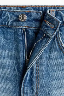Short en denim à effet usé - Bleu denim clair — photo 5