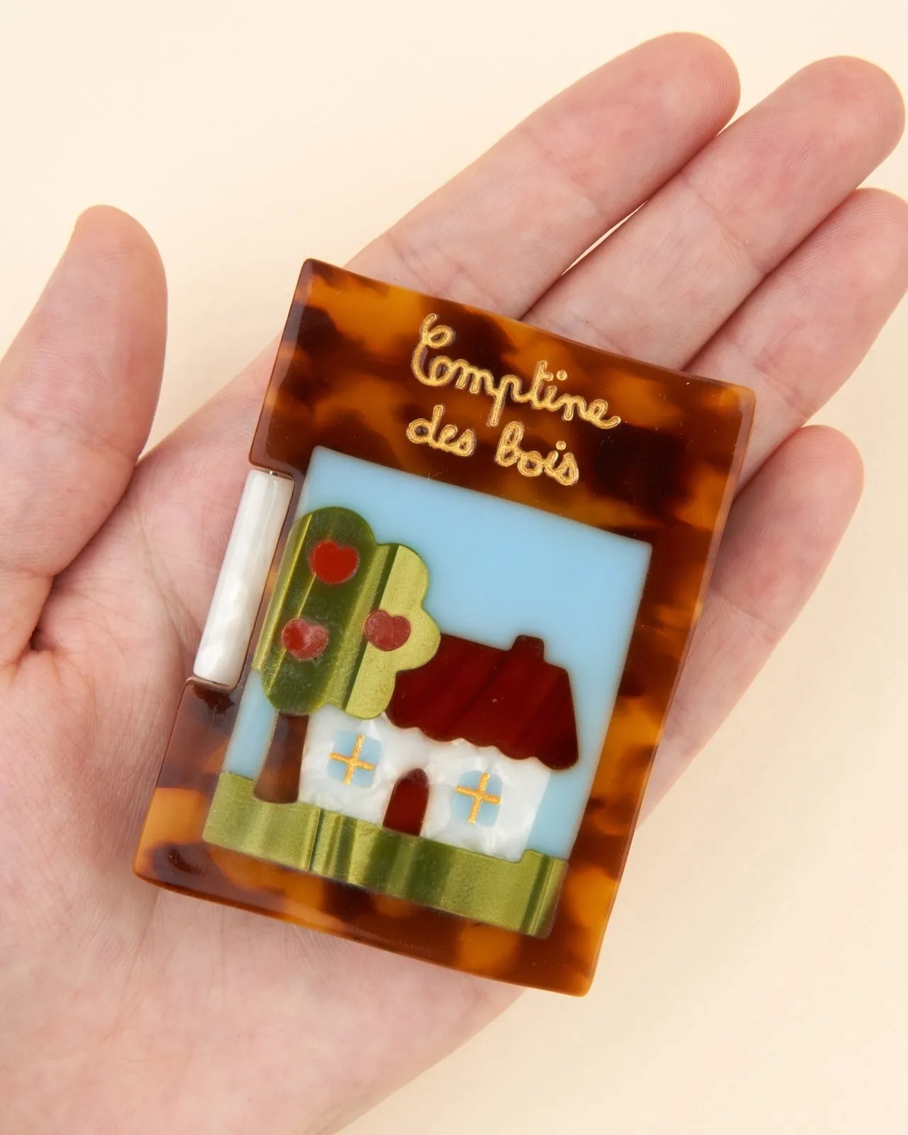 Miroir de poche Livre marron – Coucou Suzette