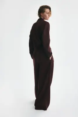 Pantalon chic à jambes larges - Bordeaux — photo 3
