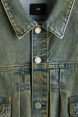 Veste Loose Fit en denim - Bleu denim — photo 1