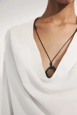 Blouse à encolure bénitier - Blanc — photo 3