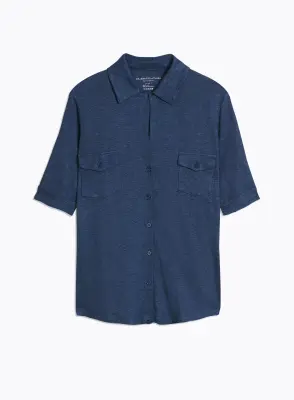 Chemise en lin et élasthanne