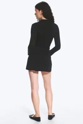 Robe manches longues - Noir — photo 3