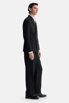 Veste Regular Fit à fermeture croisée - Noir — photo 3