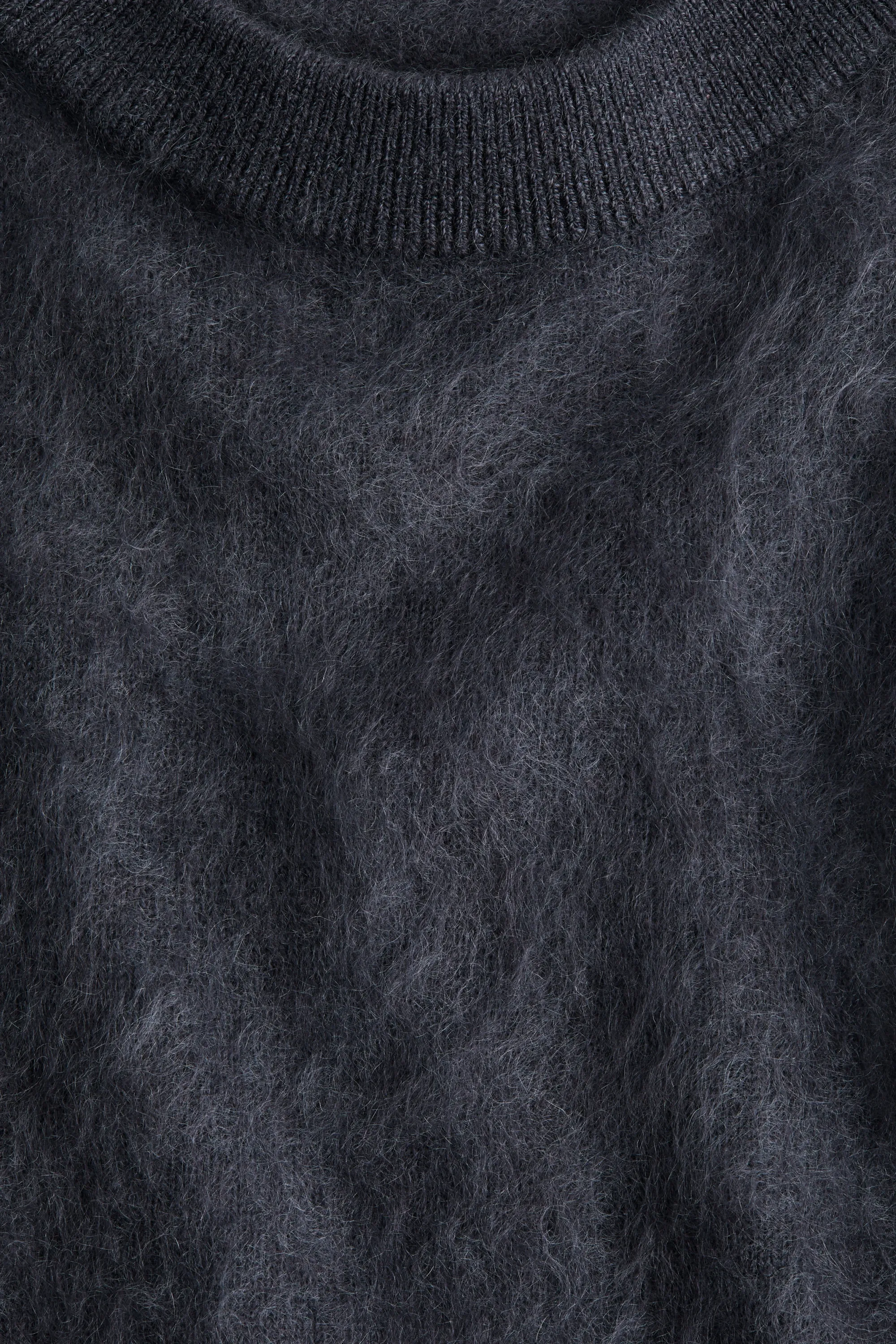 Top en cachemire brossé - Gris foncé