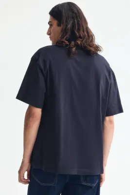 T-shirt Relaxed Fit - Bleu — photo 3