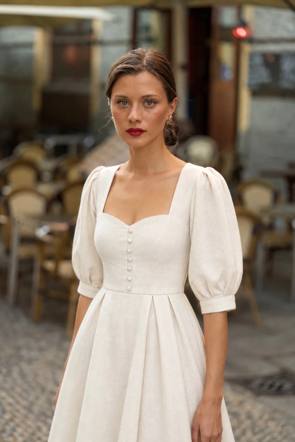 Bardetta Midi Dress - Cream