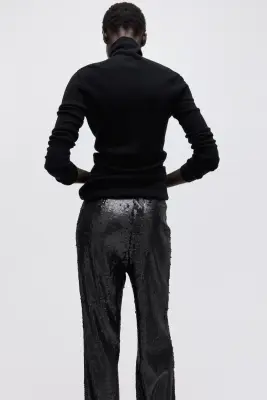 Pantalon à sequins - Noir — photo 3