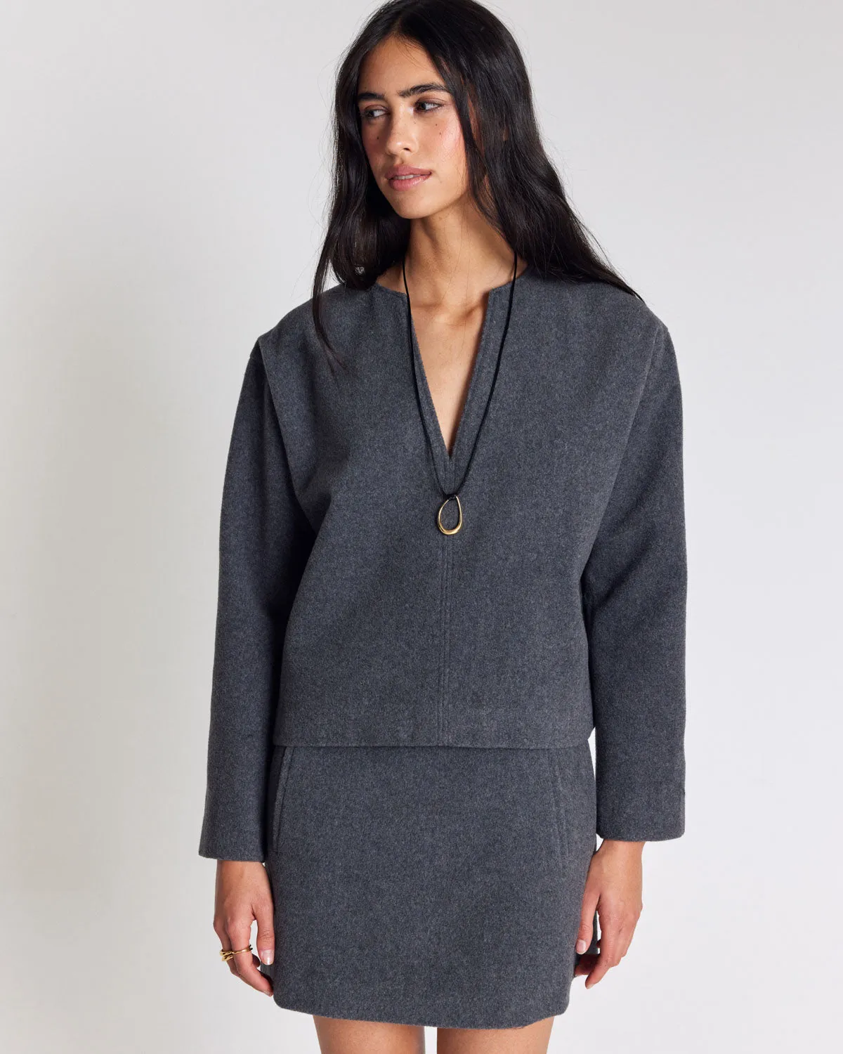 Vareuse Carmina gris cendré