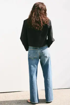 Veste à épaulettes en twill - Noir — photo 4