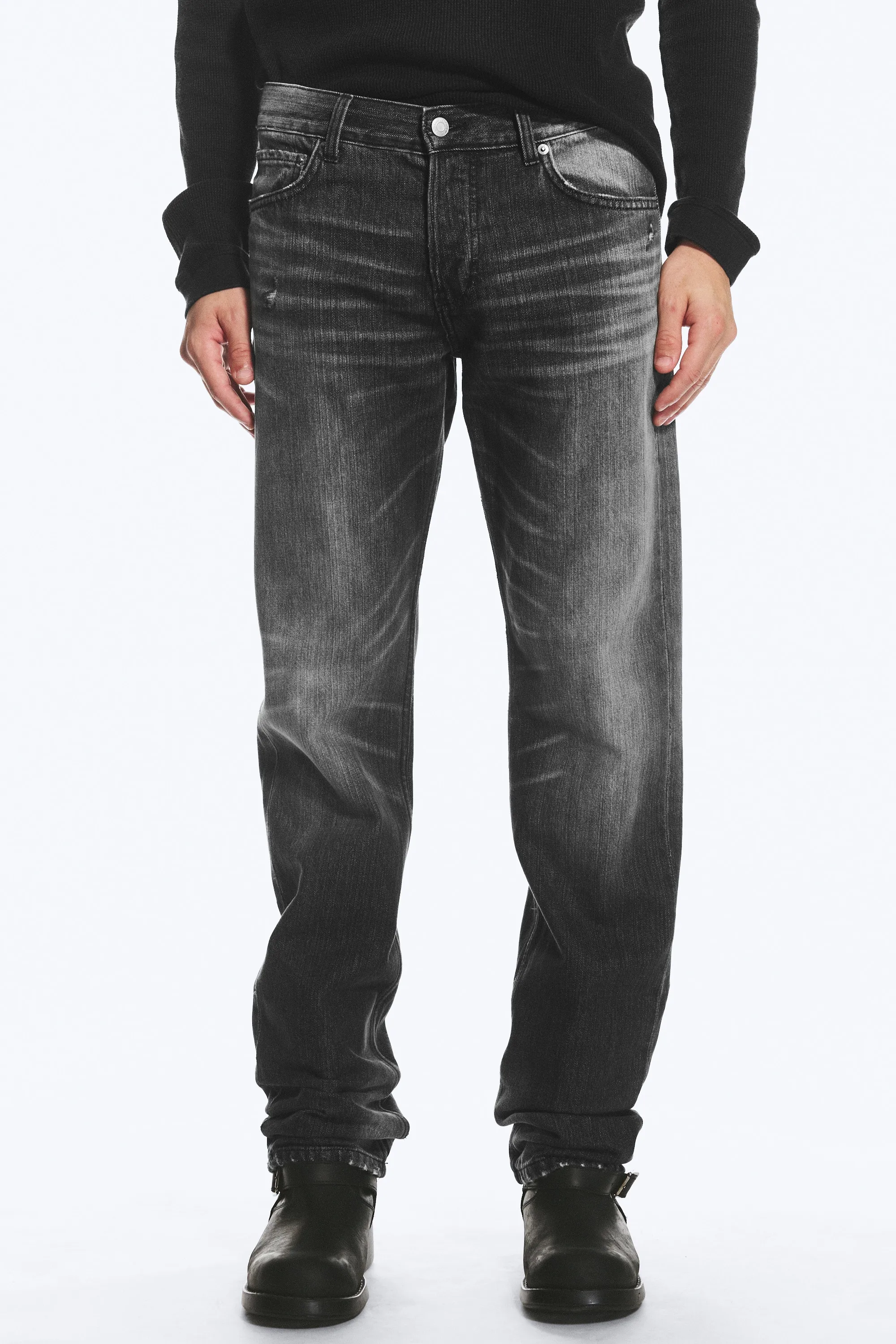 Jean droit ajusté taille basse Comet - Imperial Black - Noir