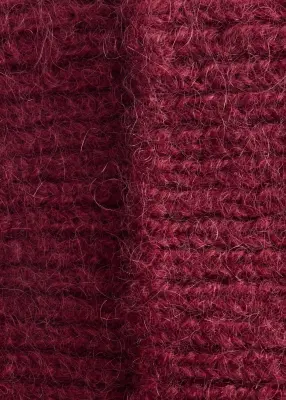 Bonnet en laine mélangée - Rouge foncé — photo 1