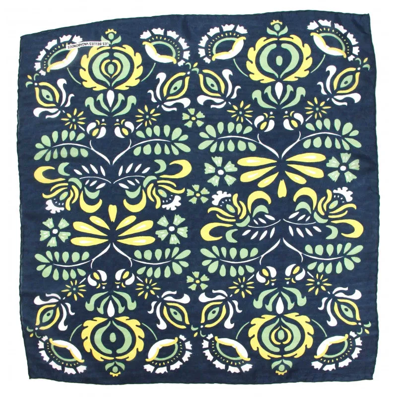 Foulard en soie mini Yulia jaune - les Belles Vagabondes