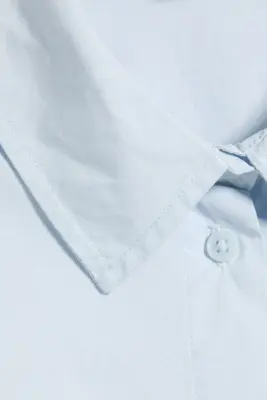 Chemise à manches ballon - Bleu clair — photo 4