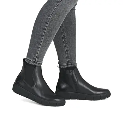 Bottines Remonte D1T71-01 Noires - Lacets Grande Pointure Femme — photo 5