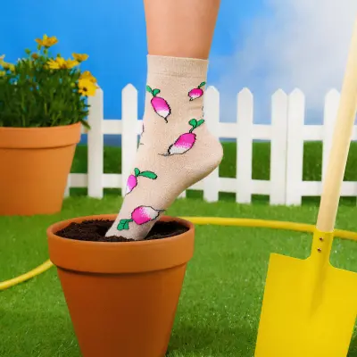 Chaussettes à paillettes Radis Coucou Suzette — photo 2