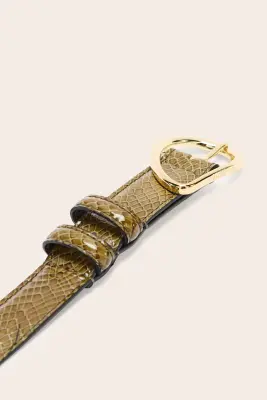 Ceinture Basma vernis embossé kaki — photo 4