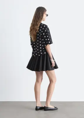 T-shirt en coton - Noir/Blanc — photo 5
