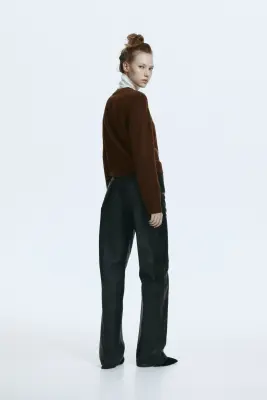 Pull à épaulettes - Marron foncé — photo 3
